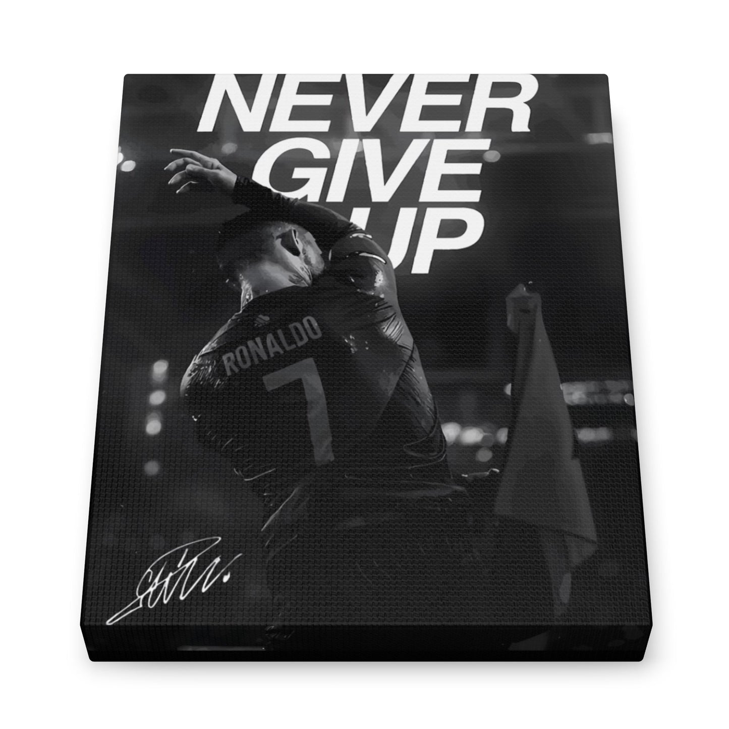 Motivational Canvas Cristiano Ronaldo – “Never Give Up”