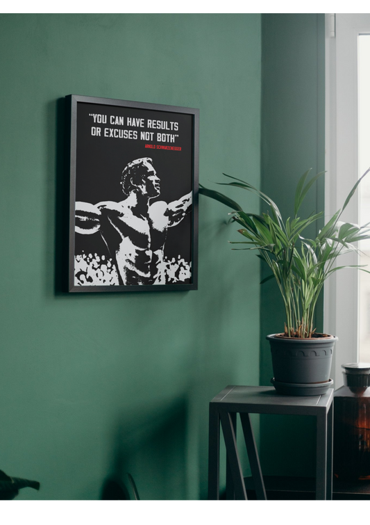 Motivational Poster – Arnold “You Can Have Results or Excuses, Not Both”