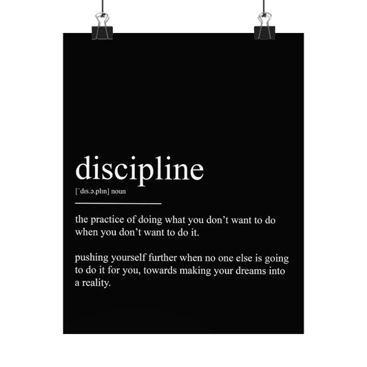 Motivational Poster – Discipline “Definition”